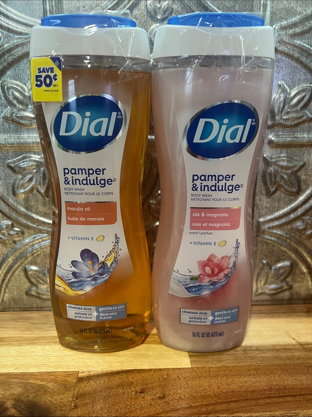 Dial Pamper & Indulge Body Wash Set Marula Oil + Silk & Magnolia 16oz
